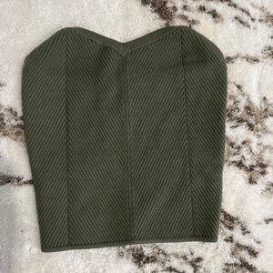 Aerie Olive Green Ribbed Tank Top